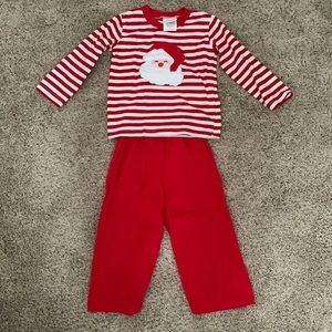 Stitchy Fish matching Santa set 2T